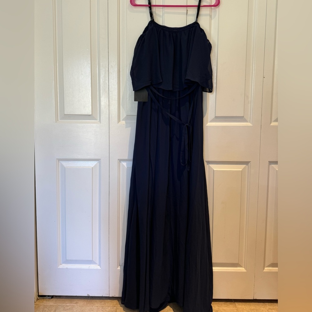 Soieblu Navy off shoulder size Large LongDress